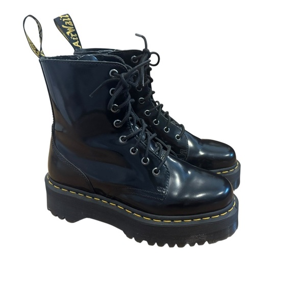 Women’s Dr. Martens Vegan Patent Leather Jadon Platform Combat Boots: SZ 7 - Picture 8 of 11